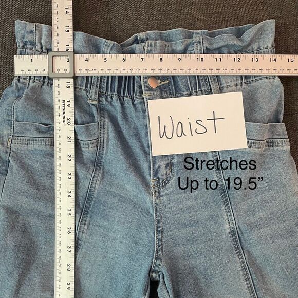 Jealous Tomato High Waist Ruffle Hem Bell Bottom Flare Jeans Tall Stretch Large - Picture 4 of 9